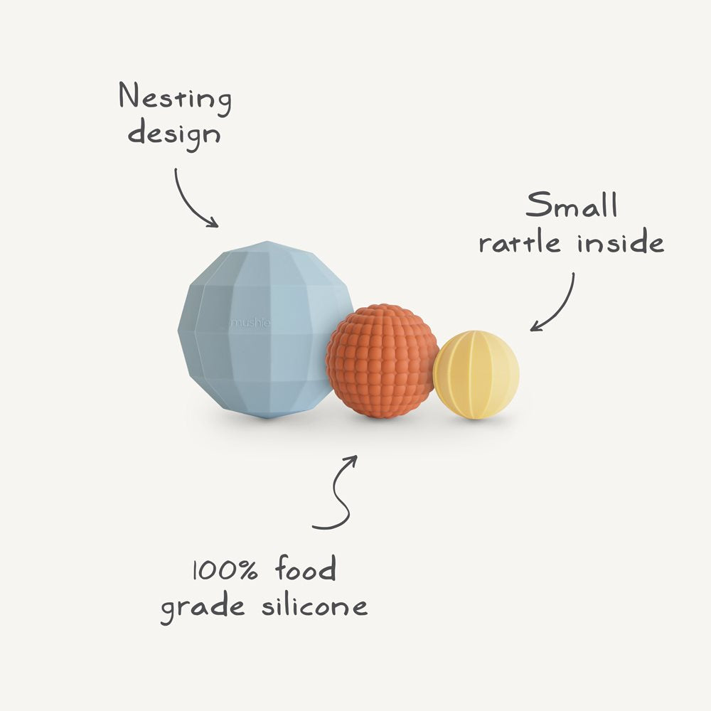 Mushie Nesting Spheres Sensory Toy