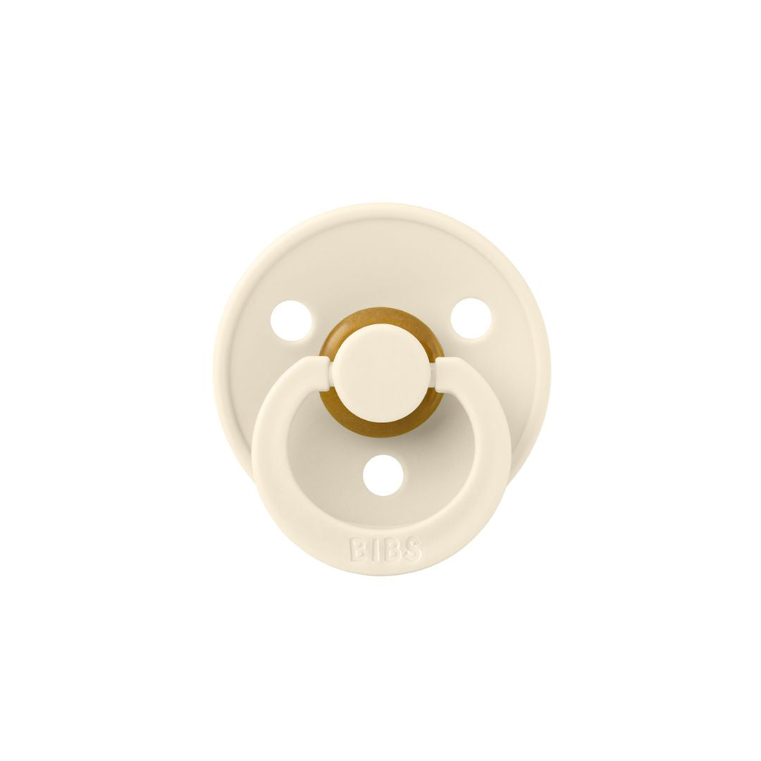 bibs pacifier dummy, latex, ivory