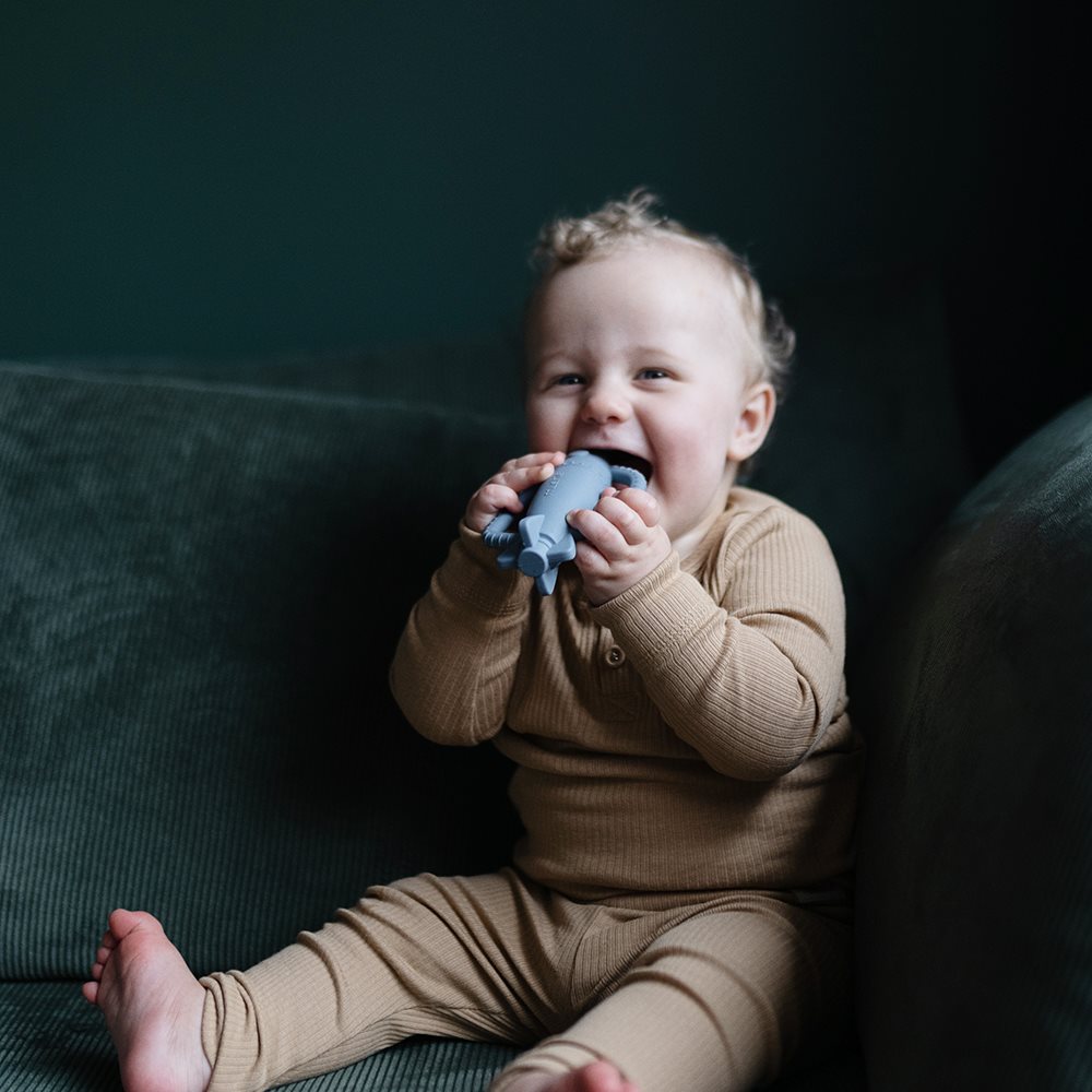Mushie Sensory Rattle Teether