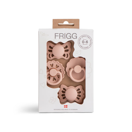 FRIGG Baby's First Pacifier / Dummy 4 Pack - Blush