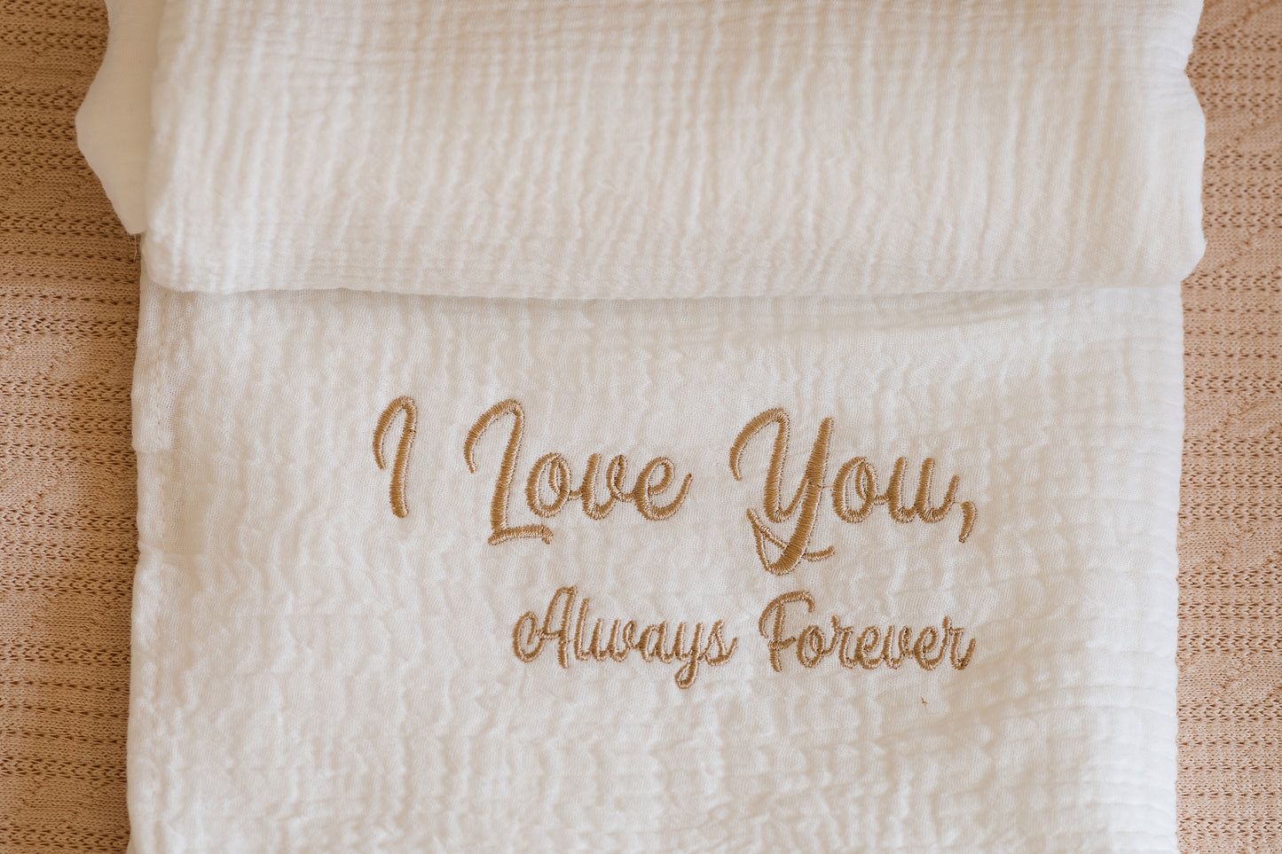 'I love you' Muslin Swaddle