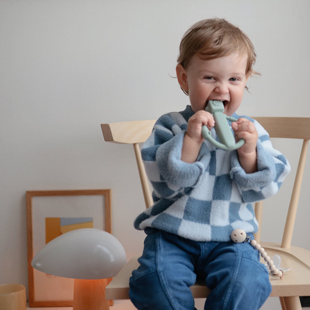 Mushie Sensory Rattle Teether